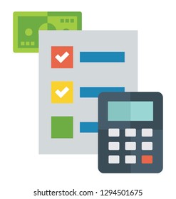 Flat detailed vector icon of finance.