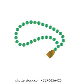 vector de cuentas de oración de dhikr plana