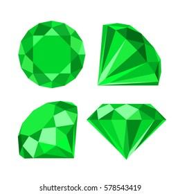 Flat diamond icon