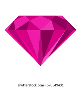 Flat diamond icon