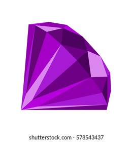 Flat diamond icon