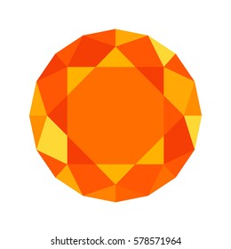 Flat diamond icon