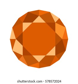 Flat diamond icon
