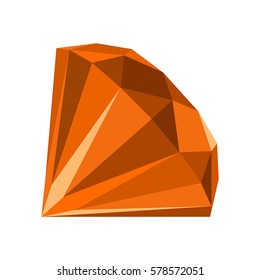 Flat diamond icon