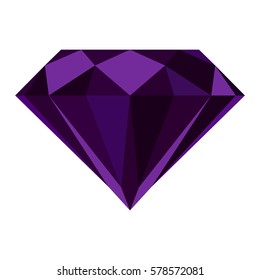 Flat diamond icon