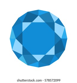 Flat diamond icon