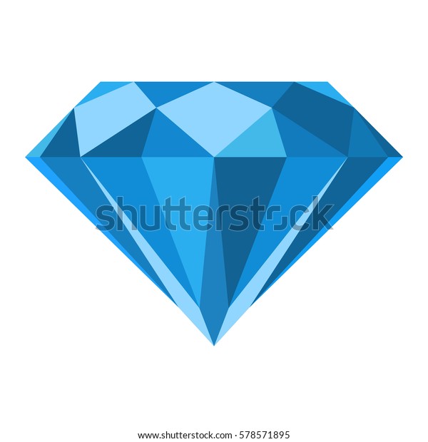 Flat Diamond Icon Stock Vector (Royalty Free) 578571895