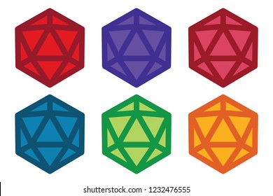 Flat Dice Set Six Pack