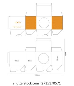 Flat Die-Cut Mug Box Template