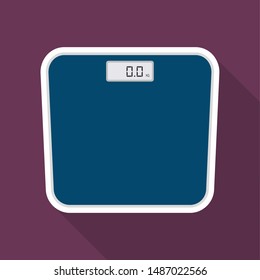 Flat Digital Weight Scale Illustration