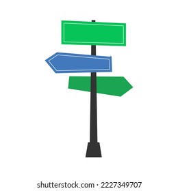 flat direction sign, arrow road sign