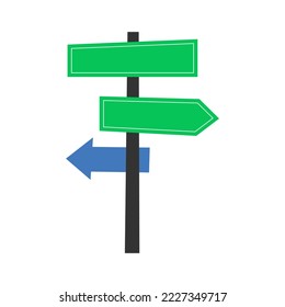 flat direction sign, arrow road sign