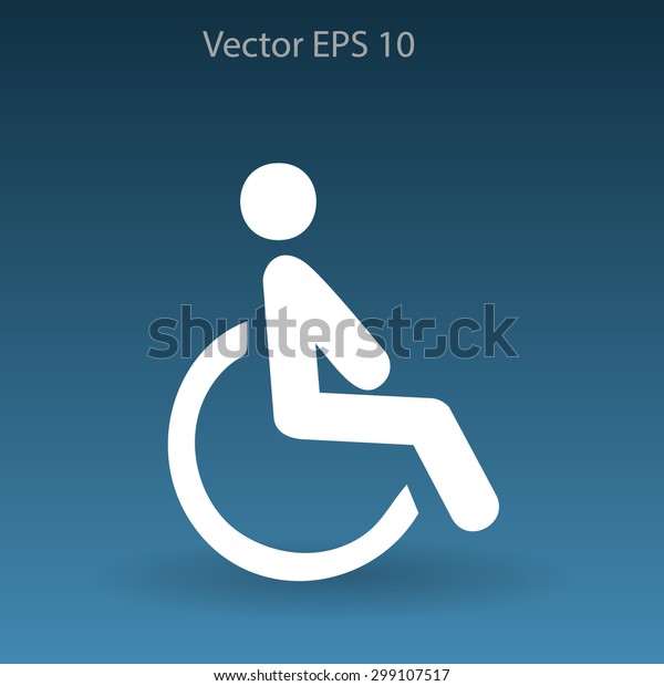 Flat disabled icon.
Vector