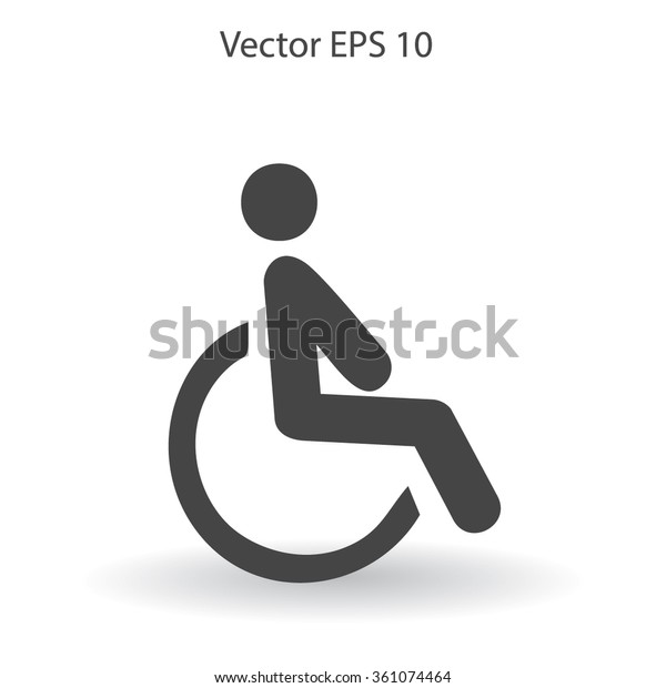 Flat disabled icon.\
Vector