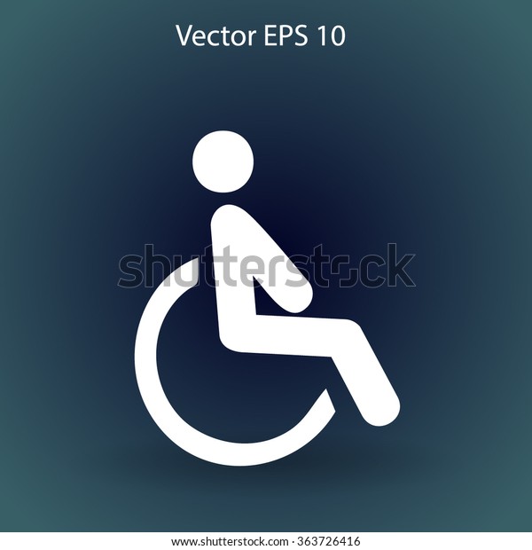 Flat disabled icon.
Vector