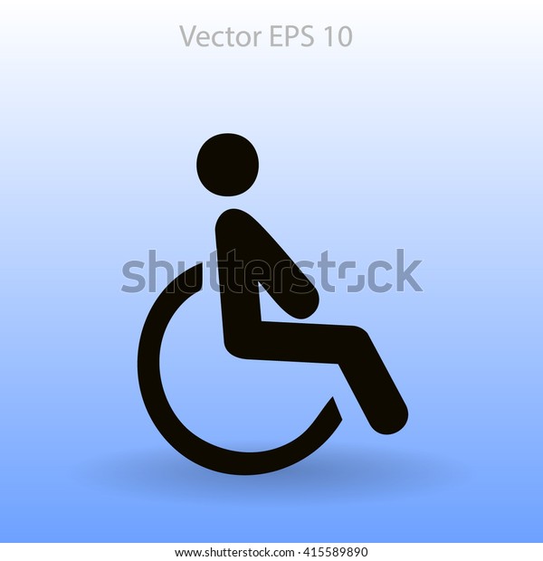 Flat disabled icon.\
Vector