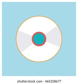 Flat Disc Cd Icon. Flat icon modern design style vector illustration concept.