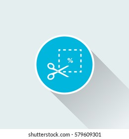 flat discount coupon icon