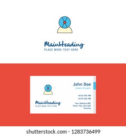 Flat Disk avatar Logo and Visiting Card Template. Busienss Concept Logo Design