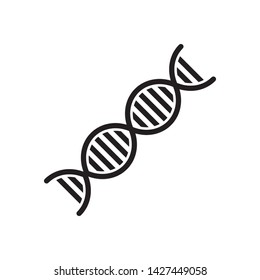 flat DNA icon symbol sign, logo template, vector, eps 10