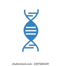 Flat Dna Icon Symbol Vector Illustration