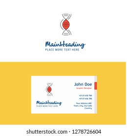 Flat DNA Logo and Visiting Card Template. Busienss Concept Logo Design