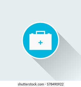 flat doctor bag icon
