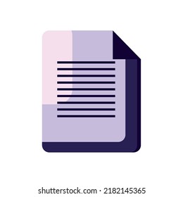 flat document design over white