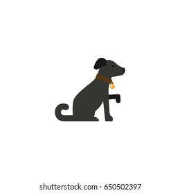 Flat Dog Element. Vector Illustration Of Flat Hound Isolated On Clean Background. Can Be Used As Hound, Dog And Pooch Symbols.