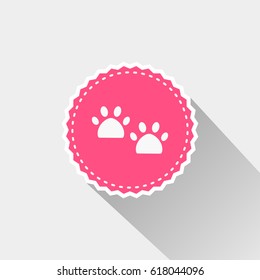 Flat dog footprint 