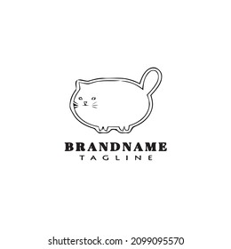 flat dog logo cartoon icon design template black modern isolated vector illustration