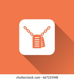flat dog tag icon