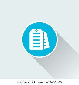 flat dog tag icon