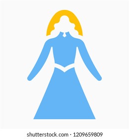 Flat doll pixel perfect vector icon