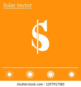 Flat dollar icon