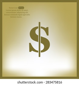 Flat dollar icon