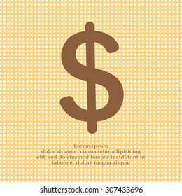 Flat dollar icon.