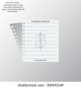 Flat dollar icon