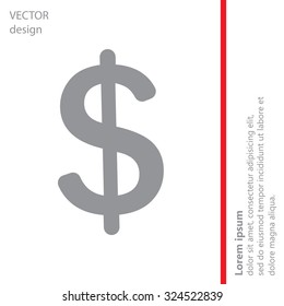 Flat dollar icon.