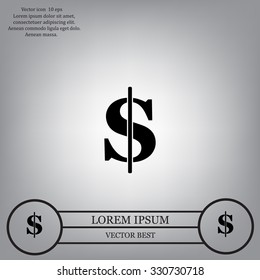 Flat dollar icon