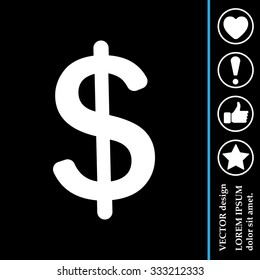 Flat dollar icon.