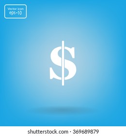 Flat dollar icon