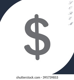 Flat dollar icon.