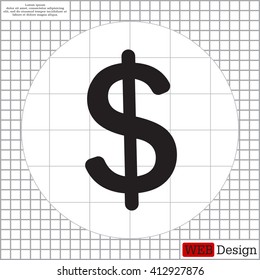 Flat dollar icon.