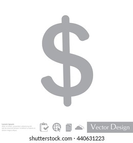 Flat dollar icon.