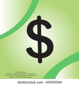 Flat dollar icon.