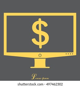 Flat dollar icon.