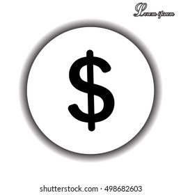 Flat dollar icon.