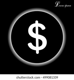 Flat dollar icon.
