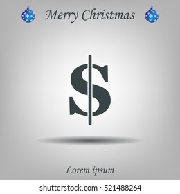 Flat dollar icon